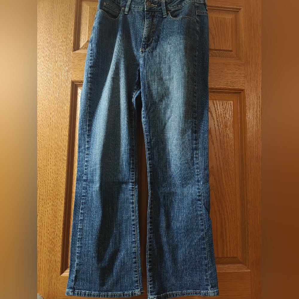 Women's Rider Boot Cut Blue Jeans By Lee Size Approximately 14 No Tag